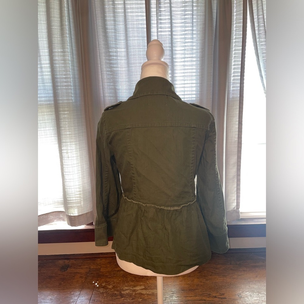 Loft | Hunter Green Military Jacket | XS - Picture 2 of 8